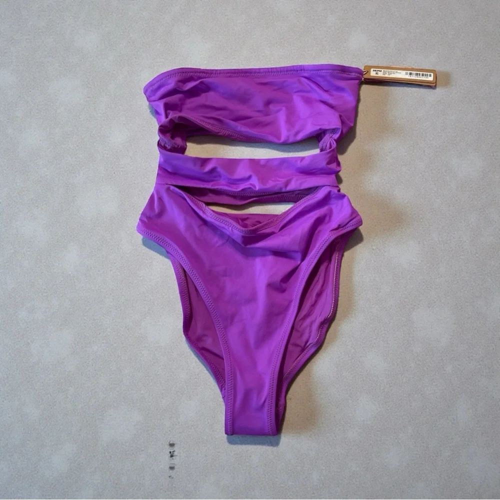 💜 SKIMS Recycled Swim Cut-Out Strapless Monokini 💜